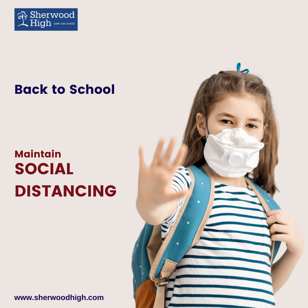 Encouraging kid to maintain social distancing - back to School| Sherwood High