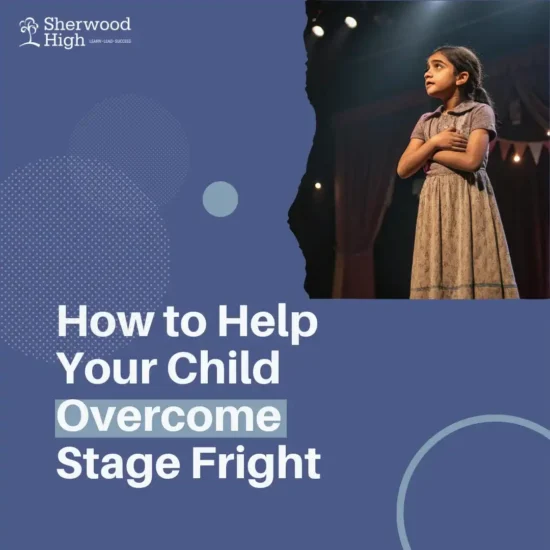 graphic describing Tips for parents to help their child overcome stage fright at Sherwood High