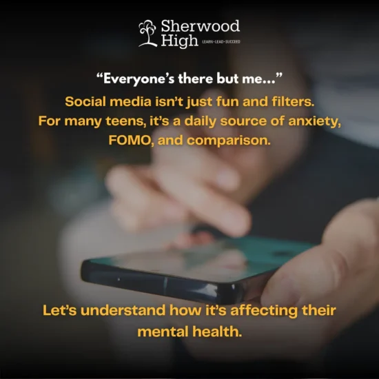 image explain's about how social media affecting teens mental health