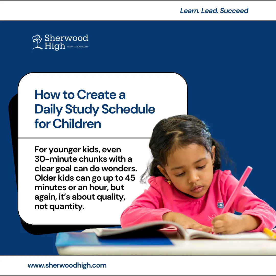 how to create a daily study schedule for children 
